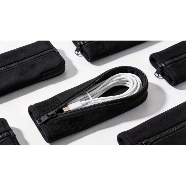 Neoprene Zip Cable Management Sleeve — 4 Pack Cord Organiser