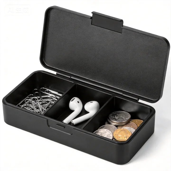 Desktop Magnetic Storage Box — Small Parts Organizer